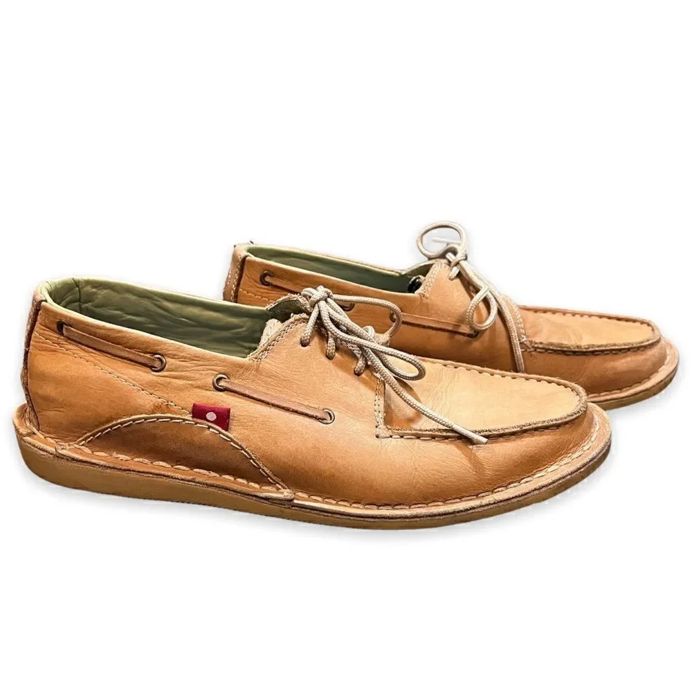 Oliberte Lomayo Boat Shoes‎ Camel Leather Mens 8/EU 41
